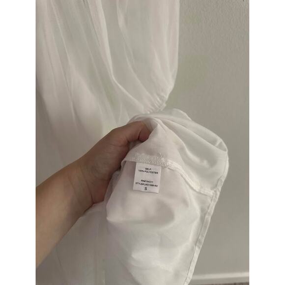 Aura Women’s Tulle Bridal Tiered Wedding Party Classic White Dress Sz S - Picture 4 of 8